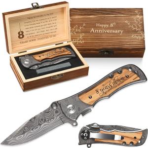 8th Gifts Bronze Wedding Anniversary for Men 8 years Marriage Keepsake for Him Husband