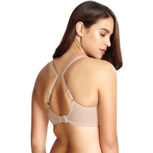 Panache Women's Cari Underwire Spacer T-Shirt Bra |Champagne, 38FF| Lightweight Padded Bra with Breathable Spacer Foam, Racerback Option, Swiss Embroidery, Everyday Supportive Fit for Larger Busts
