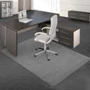 BesWin Office Chair Mat for Carpet, 48'' x 60'' Clear Floor Mat for Low and No Pile Carpeted Floors, Thick and Sturdy Carpet Protector for Work, Home, Gaming, Easy Glide and Flat Without Curling