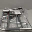 Folding Walker with Tray, 5" Wheels Lightweight Walkers for Seniors and Adults, Supports Up to 350 Pounds, Adjustable Height, Compact Standard Walker, Silver