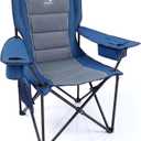 Oversized Camping Chairs for Adults - Heavy Duty Padded Outdoor Folding Lawn XL Camp Chair with Cup Holder Cooler Pockets for Tailgate Sports Beach Fishing Garden Portable Supports 500LBS, X-Large