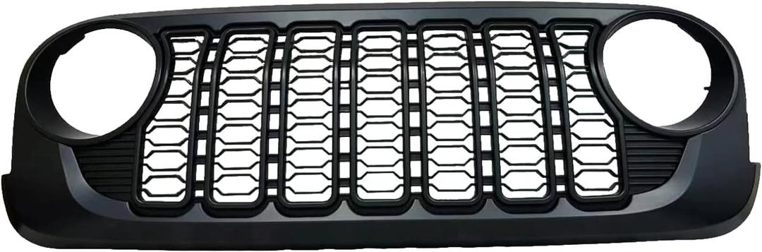 HIGH FLYING 20th Anniversary Style Front Grille Grid Grill Guard for Jeep Wrangler JK 2007-2017 ABS Blackout
