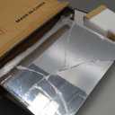 Plastic Bathroom Medicine Mirror Cabinet 16 x 22 inch, Surface and Recessed Mount, Beveled Edge Mirror (White)