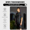 GoldFin Men Wetsuit Top, Mens Short Sleeve Wet Suit Neoprene Jacket 2mm Front Zipper Wetsuits Shirt Cold Water Swim Scuba Diving Surfing Snorkeling 4XL