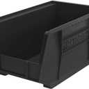 Akro-Mils AkroBins 30240 Plastic Hanging Stackable Storage Organizer Bin, 15-Inch x 8-Inch x 7-Inch, Black, 12-Pack