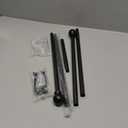 YeYeBest Curtain Rods for Windows 28 to 152 Inch, 5/8 Inch Metal Curtain Rod Set,Heavy Duty Winbdow Curtain Rod with Brackets Black