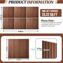 6 Pack Walnut Color Felt Bulletin Board, 70.86 x 47.24 in (23.25 Square Ft) Cork Board Alternative, Decorative Acoustic Panels, Acoustic Wall Panels, Sound Absorbing Wall Art, 23.62 x 23.62 inches