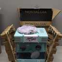 Nostalgia Snow Cone Shaved Ice Machine - Retro Table-Top Slushie Machine Makes 20 Icy Treats - Includes 2 Reusable Plastic Cups & Ice Scoop - Aqua