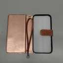 Varikke for iPhone 17 Pro Max Wallet Case Compatible with Magsafe Detachable Magnetic with RFID Blocking Card Holder, Glitter PU Leather Wrist Strap Phone Case for iPhone 17 Pro Max 6.9", 
Rose Gold