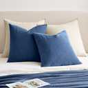 MIULEE Navy Blue Couch Pillow Covers 20x20 Inch, Set of 2 Soft Chenille Decorative Square Throw Pillow Covers Farmhouse for Sofa Living Room Bed