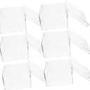 6Pcs Transparent Clear Tiramisu Cake Boxes Dessert Containers for Birthday Parties Cafes and Catering Smooth Surface Square Tiramisu Holders Protect Cookies Pastries