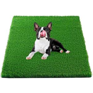 39" x 31" Dog Grass Pee Pads, Thickened & Encrypted Grass Pad for Dog Potty, Versatile Indoor & Outdoor Artificial Turf Pet Grass Mat - Ideal for Puppy Potty Training, Grass Pee Pad for Dogs Washable, Green