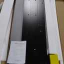 LITTLE TREE Farmhouse Coffee Table, 47 Inches Wooden Rectangular Accent Center Tables with Thick Base, Modern Low Cocktail Tea Furniture for Living Room (Black)