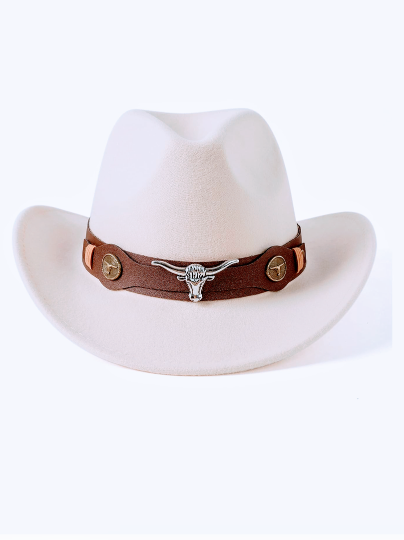 Gossifan Classic Womens Western Cowboy Cowgirl Hats with Wide Belt