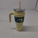 Reduce 24 oz Stainless Steel Tumbler with Handle - Dual-Wall Vacuum Insulated Travel Mug, Sweat-Proof Lid & Reusable Straw - Keeps Drinks Cold for 24 Hrs, Fits Cupholders, Dishwasher Safe -Pina Colada