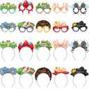 Pajean 20 Pcs Passover Decoration Include 10 Plagues Paper Eyeglasses 10 Plagues Headbands Photo Booth Props for Pesach Seder Family Party Favors Decorations Supply