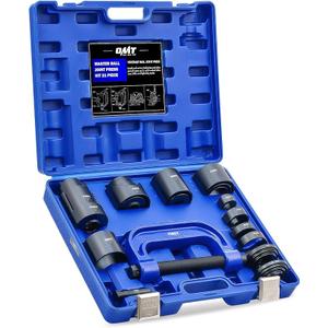 OMT 21pc Master Ball Joint Press Kit with Sockets and Adapters Heavy Duty Ball Joint Tool & U Joint Removal Kit, Blue Case
