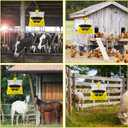 Glovv Fly Traps Outdoor Hanging with Fly Bait, 4 Pack Disposable Bags Hunter Ranch Trap, Flies Control Bug Catcher Killer Repellent for Stable Horse Barn & Farm