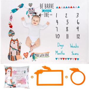 Baby Monthly Milestone Blanket Unisex for Baby's Growth and Development