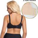 PRETTYWELL Wireless Bras for Women Molded Cup Comfort Seamless Push up No Underwire V-Neck Everyday Bra A to D Cup (Black, XXL)