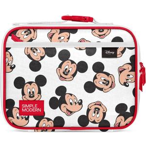 Simple Modern Disney Kids Lunch Box for School | Reusable Insulated Lunch Bag for Toddler, Girl, and Boy | Meal Containers with Exterior & Interior Pockets | Hadley Collection | Mickey Mouse Fun (Regular)