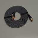 Snowkids Cat 8 Ethernet Cable 15 FT, Flat High Speed Ethernet Cable, 40Gbps,2000Mhz Braided Internet Cable, Gold Plated RJ45 Connector, LAN Cable S/FTP Network Cable for Modem/Router/PS4/5/Gaming/PC