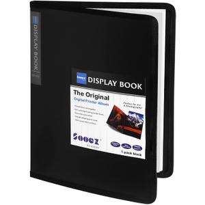 Sooez 30-Pocket Binder with Plastic Sleeves 8.5x11 (Black), Heavy Duty Art Portfolio Folder with Clear Sheet Protectors, Display 60 Pages, Presentation Book for Artwork, Document Organizer Binder