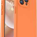 Vooii Compatible with iPhone 15 Pro Max Case, Upgraded Premium Silicone, [Camera Protection] [Soft Anti-Scratch Microfiber Lining] Shockproof Phone Case for iPhone 15 Pro Max 6.7 inch - Bright Orange
