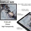 Fxojyvo 20x20 Frame Set of 6, Black Picture Frame for 20 x 20 Square Picture Poster Photo, Light Weight and High Transparent 20 by 20 Frame for Wall - 6 Pack/Black/20 x20