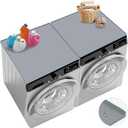 Silicone Washer Dryer Top Protector Mat, 2 Pack 27"x 27", Grey