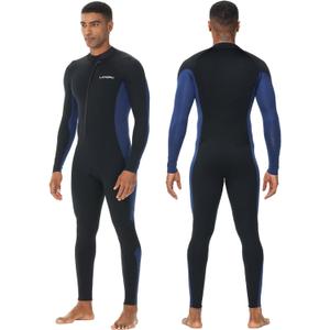 Wetsuit, 5/4mm Upgrade CR Neoprene Wetsuits for Men and Women, Ideal Thermal Wet Suit in Cold Water, Front Zip for Surfing Snorkeling Diving Swimming (2X-Large)