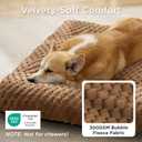 Bedsure Washable Dog Bed for Crate Large Sized Dog, Soft Fluffy Bubble Fleece Pet Bed Mat for Deep Sleep, Non-Slip Machine Washable Kennel Sleeping Pad for Crate/Floor/Car, 35"x23"x3.5" Camel Brown