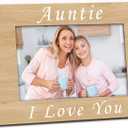 Auntie Gifts Picture Frame 4x6, Aunt Wooden Picture Frame, Christmas Mothers Day Birthday Gifts for Aunt from Niece Nephew, Auntie I Love You Decorative Photo Frames for Desk Decor