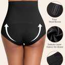 OEAK Womens Tummy Control Shapewear Seamless Girdle High Waisted Body Shaper Panties Plus Size Shapewear Shorts & Briefs (Small)