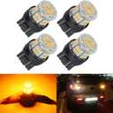 4PCS 7443 LED Bulb Turn Signal Light 12V-24V Super Bright 7440 T20 LED Replacement Light Kit Set for Car Tail Brake Turn Signal Lights - Amber Yellow