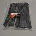 Zip Ties Heavy Duty 12 inchV-Shaped Toothed Double Sided With 200 LBS Tensile Strength Cable Ties Extra Large Wire Ties Adjustable Nylon Tie Wraps for Indoor Outdoor Patented Design80 Pack Black