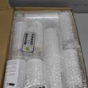 Amagic Pure White Flameless Candles, Battery Operated Candles, Acrylic Flickering LED Pillar Candles with Remote Control and Timer, 3D Wick, Yellow and Blue Glow, D2.2 xH5 6" 7", Set of 9