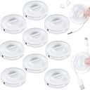 9 Pcs Charging Cord Organizer Portable Charger Cord Holder Round Storage Cable Winder Retractable Cable Management Flexible USB Cable Reel for Home Office Classroom, Transparent