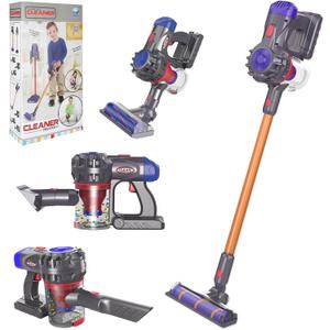 4-in-1 Kids Vacuum That Really Works, Toddler Pretend Play Cleaning Toy Vacuum Set with Light & Sound, Interactive Toy Cleaner for 3+ 8-12Year Old Boys and Girls