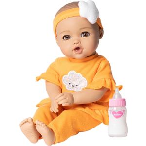 Adora Nurture Time Babies 13 Inch Baby Doll and Clothes Set with 3 Touch Activated Features Birthday Gift for Kids Ages 1 and Up - Sweet Orange