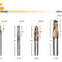 Ball Nose Carbide End Mill, 2 Flute, HRC50, TiSiN Coated, CNC Router Bits for Hardened Steel, Stainless Steel, Alloy Steel, Aluminum, Metal - (1/8" 1/4" 3/8" 1/2") Diameter (3/8" Diameter)