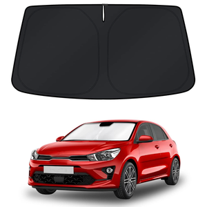 KUST Windshield Sun Shade for Kia Rio 2018-2021 2022 2023 Accessories 4 Layers Car Sunshade for Front Windows Shade Custom Fit Rio Sun Visor 260T Retractable Blocks Shade UV Rays