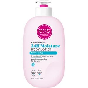 eos Shea Better Body Lotion, Fresh & Cozy, 24-Hour Moisture Skin Care, Lightweight & Non-Greasy, Natural Shea, Vegan, 16 fl oz (8 Ounce (Pack of 2))