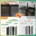 Retractable Baby Gates Extra Wide 150" (12.5 FT) x 34" Tall, Indoor/Outdoor Retractable Gate for Doorways, Stairs, Hallways, Decks, Garage,Black Retractable Dog Gate with Fiberglass Reinforcement Rods