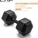 CAP Barbell Coated Hex Dumbbell Weight - Single | 45 lbs 