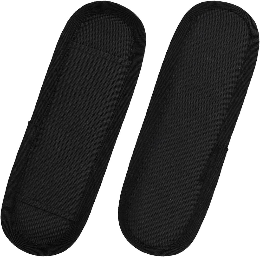 2 Pack Black Soft Shoulder Strap Pad for Luggage Straps & Bags - Ultra Comfortable Shoulder Pads for Bag Straps - BreathableLightweight, Comfort