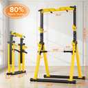 Foldable Pull Up Bar Free Standing, Adjustable Height