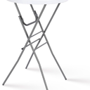 Byliable Cocktail Table 28in High Top Round Folding Indoor Outdoor, Plastic Bar Height Foldable Bistro Tall Table for Party, Patio, Dining Room, Kitchen, Events, Removable Locking Legs, White