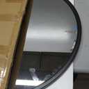 Growsun 28'' Black Round Mirror for Bathroom, Circle Bathroom Mirror for Wall, Entryway Living Room with Metal Frame for Home Decor