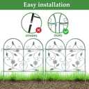 Garden Fence 6 Pack, 22.8in(H)x11Ft(L), Rustproof Metal Wire Border Animal Barrier for Dog Outdoor, Outdoor Landscape Decor for Yard & Patio, Arched Pet Fence, Vintage Decorative Garden Fencing
